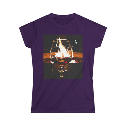 Elegant Wine-Themed Women's Softstyle Tee, Perfect for Wine Lovers, cognac enthusiasts. Casual Outings, Gifts for Her, Cozy Gatherings, and Wine Events