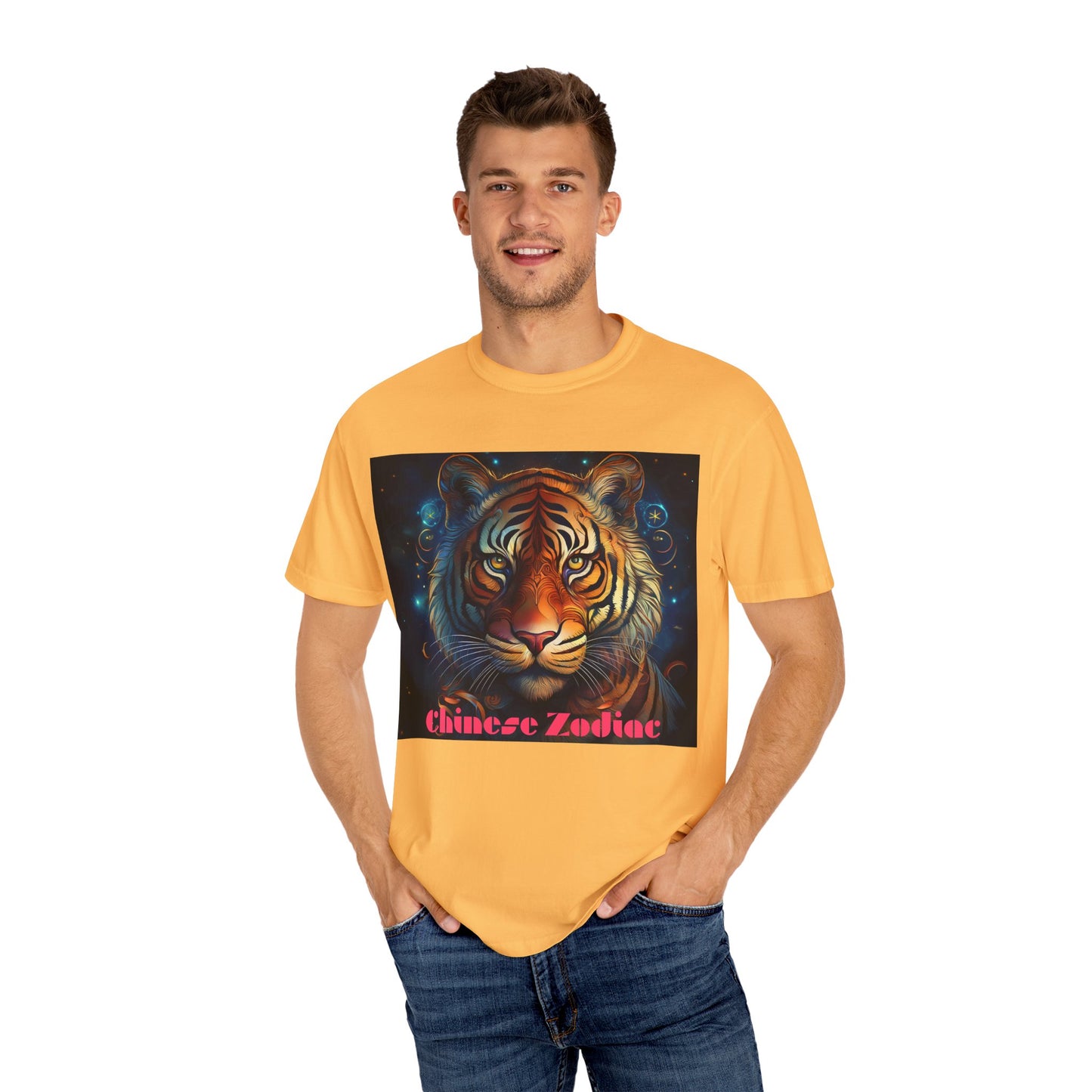 Chic Chinese Zodiac Tiger T-Shirt, Unisex Graphic Tee, Astrology Apparel, Zodiac Fashion, Year of the Tiger Shirt
