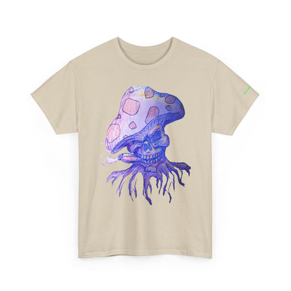 Skull Mushroom Graphic Tee for Nature Lovers