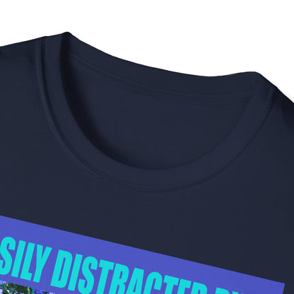 Easily Distracted by Puppies Cute Dog Lover T-Shirt, Easily Distracted by Dogs Tee, Perfect Gift for Pet Owners, Animal Lover Apparel, Casual Everyday Wear
