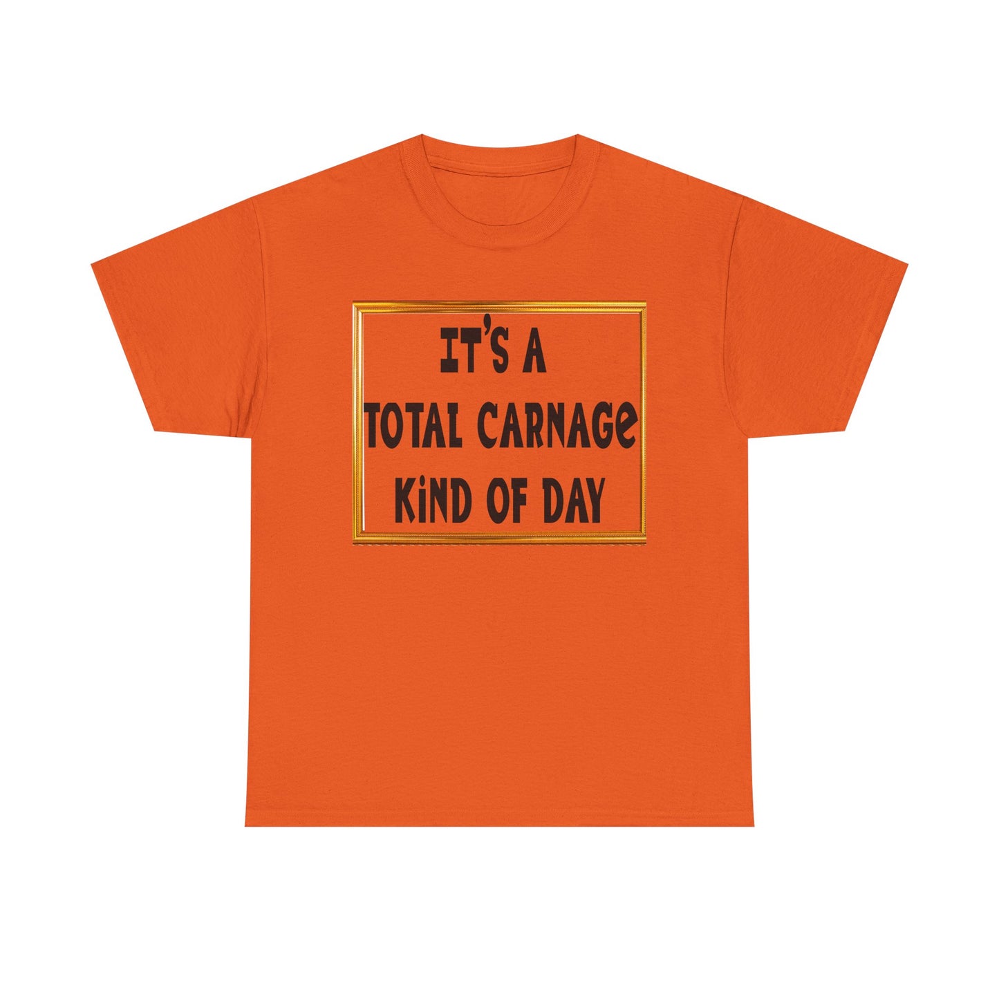 Total Carnage Unisex Heavy Cotton Tee, Casual t-shirt, Graphic Tee, Humor Shirt, Gift for Friends, Fun Apparel
