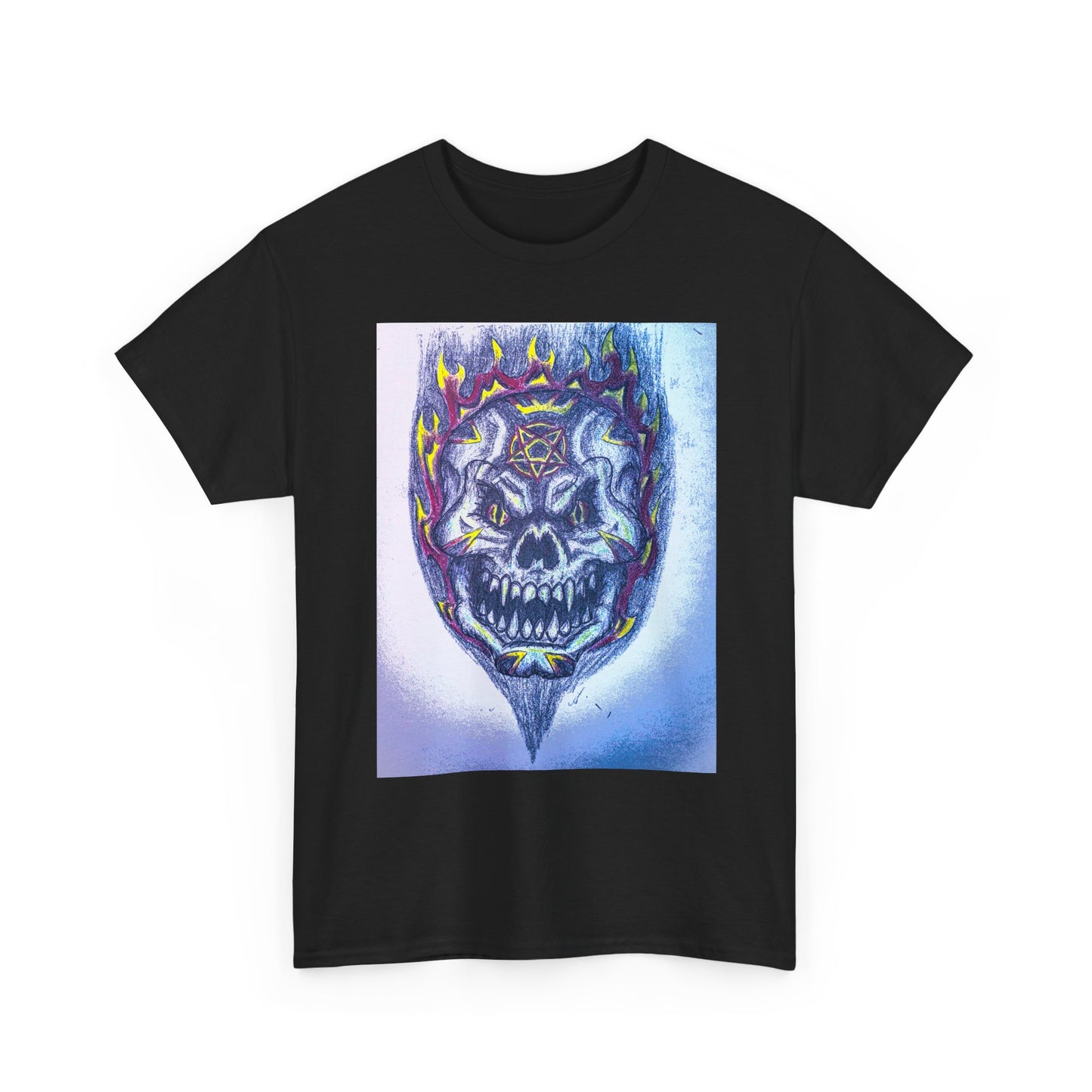 Edgy Skull Graphic Tee, Unisex Heavy Cotton T-Shirt for Halloween, Music Festivals, Everyday Wear, Gifts for Him and Her