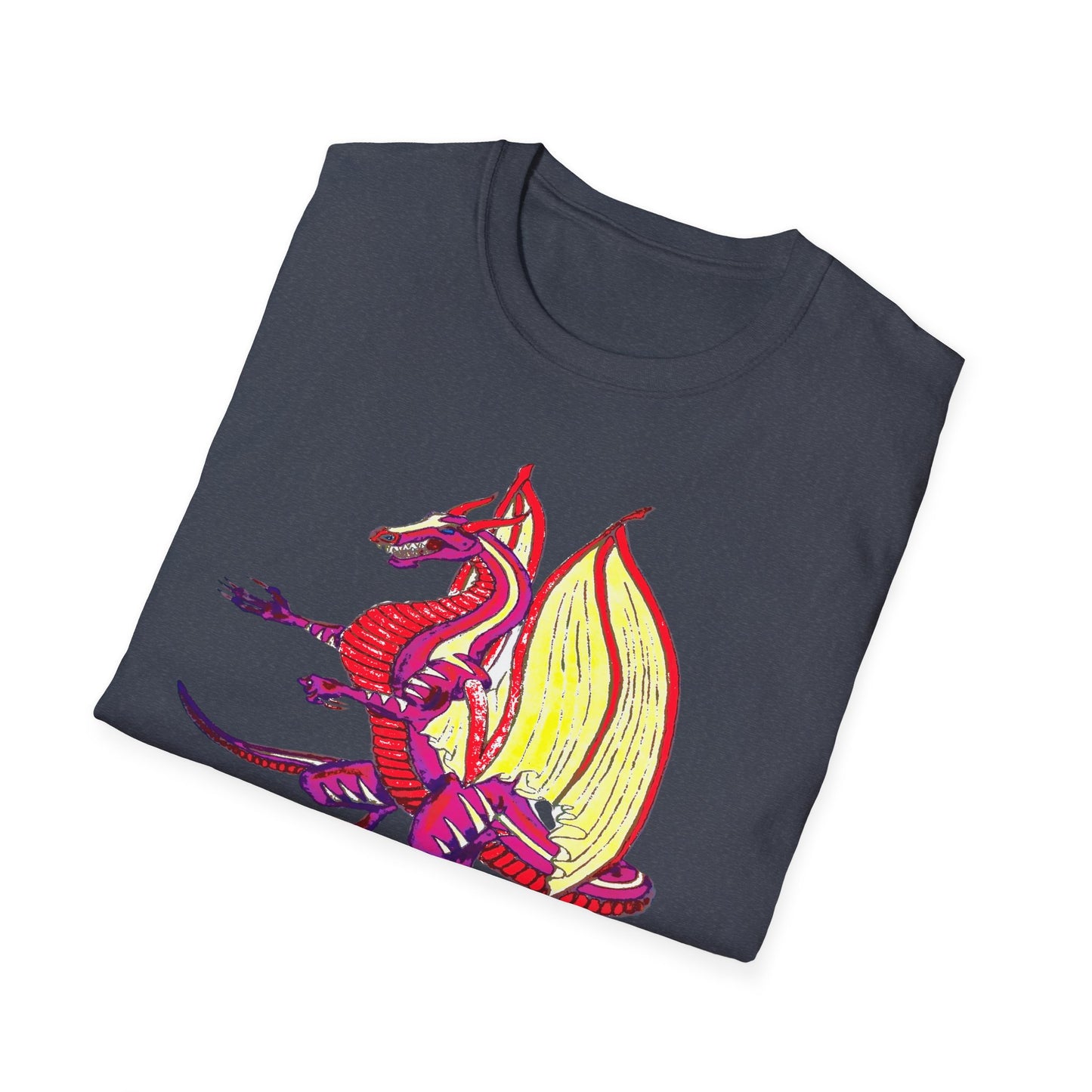 Red Dragon Graphic Unisex T-Shirt, Softstyle Tee, Unique Gift, Casual Wear, Fantasy Lover Apparel, Ideal for Conventions, Birthdays