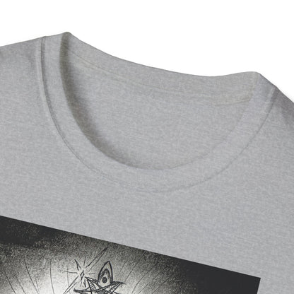 Celtic Cross Graphic Tee, Unisex Softstyle T-Shirt, Spiritual Cross Design Shirt, Casual Wear, Gift for Him/Her