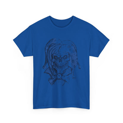 Skull Jester Sketch T-Shirt — Gothic Horror Skull Joker Tee
