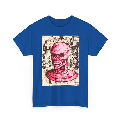 Vibrant Skull Graphic Tee, Unisex Heavy Cotton Shirt, Art Tee, Halloween Apparel, Edgy Casual Wear, Unique Gift