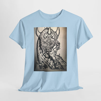 Dragon Art Unisex Heavy Cotton Tee, Graphic Tee, Unique Gift, Casual Wear, Fantasy Clothing, Art Inspired Shirt
