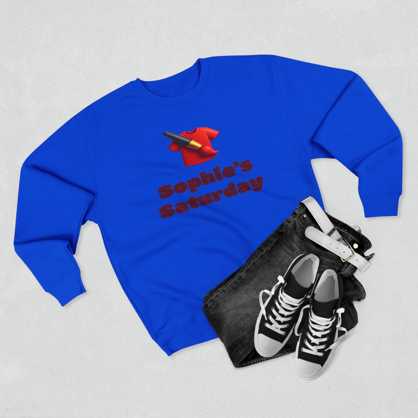 Personalized Sophies Saturday Sweatshirt, Cozy Unisex Crewneck, Weekend Vibes Gift, Customized Apparel, Casual Wear for Her