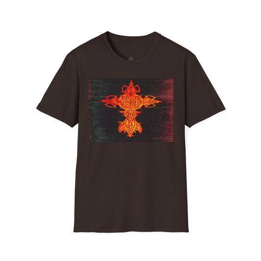Celtic Fiery Cross T-Shirt – Tribal Flame Graphic Tee