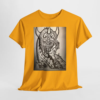 Dragon Art Unisex Heavy Cotton Tee, Graphic Tee, Unique Gift, Casual Wear, Fantasy Clothing, Art Inspired Shirt