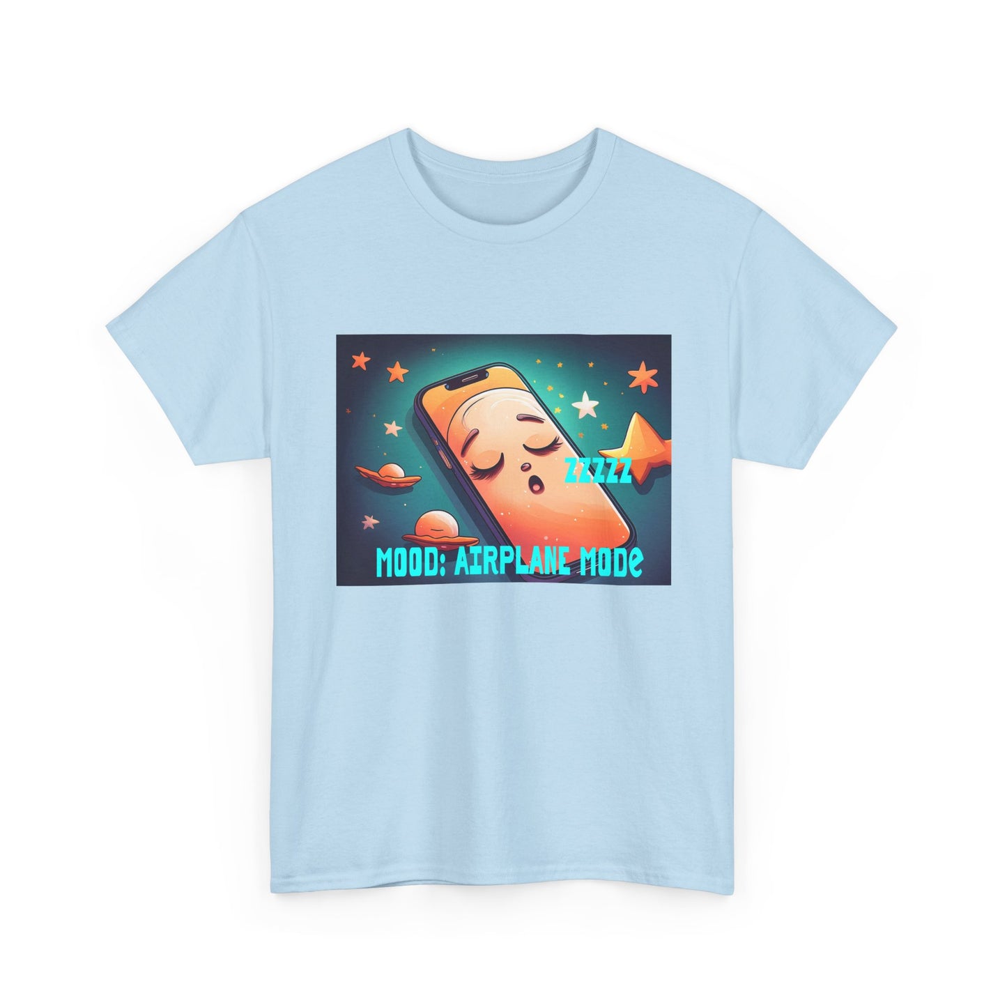 Tee Shirt - Airplane Mode Cute Phone Sleeping Design