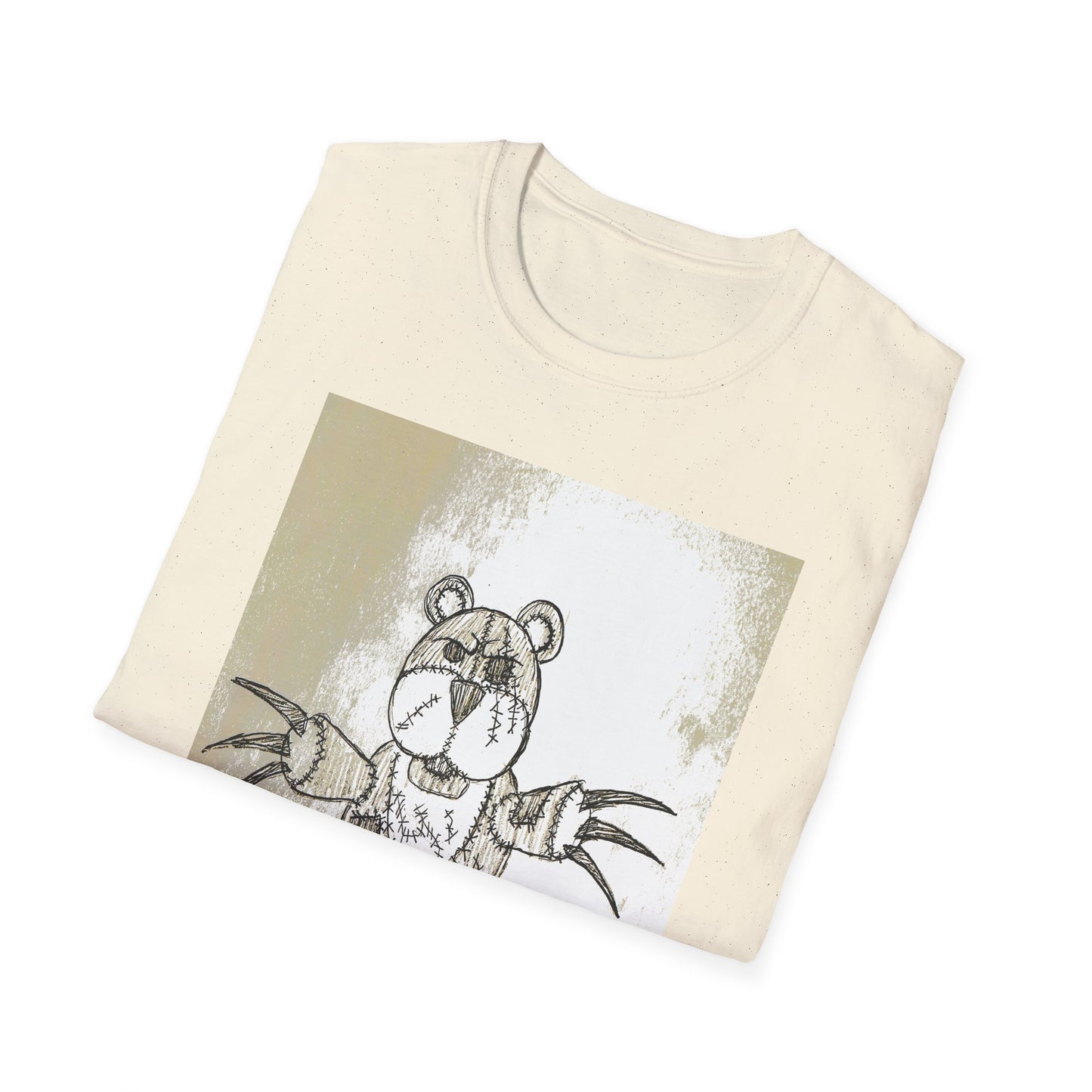 Demonic  Artistic Bear T-Shirt, Unisex Graphic Tee, Unique Animal Art Shirt, Fun Casual Wear, Gift for Kids & Teens, Birthday or Holiday