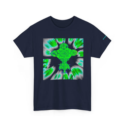 Celtic Green Cross T-Shirt — Vibrant Celtic Knotwork Tee