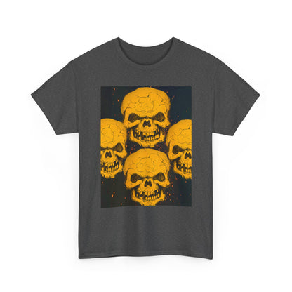 Halloween Skull  Graphic Tee, Unisex Heavy Cotton Tee, Graphic T-Shirt, Casual Wear, Unique Halloween Style, Perfect for Parties