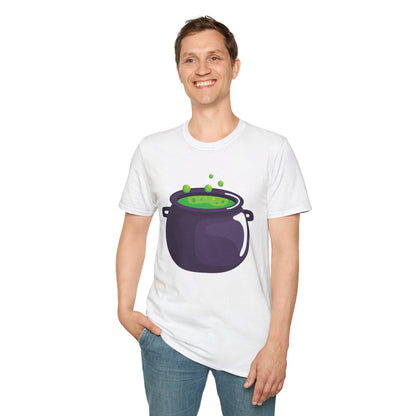 Halloween Potion Cauldron T-Shirt, Unisex Tee, Spooky Shirt, Witchy Apparel, Festival Wear, Halloween Costume