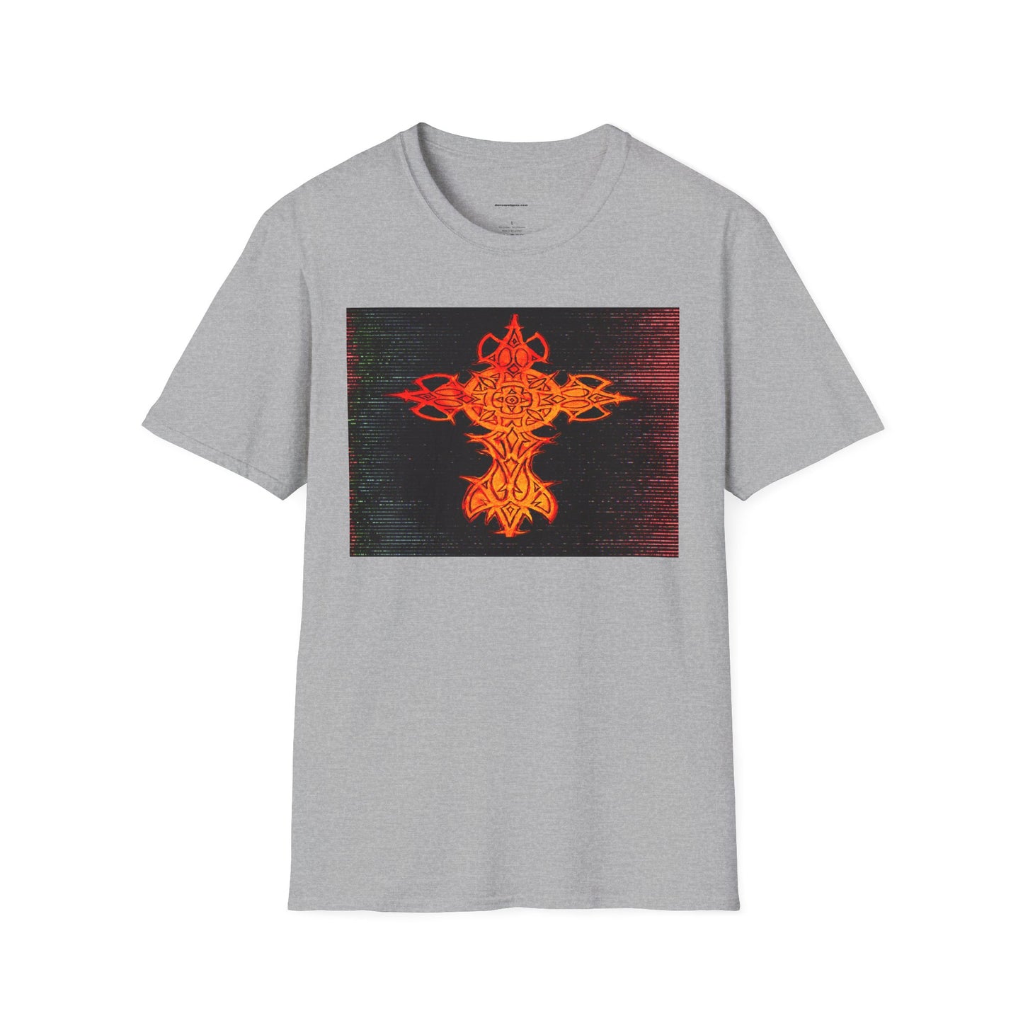 Celtic Fiery Cross T-Shirt – Tribal Flame Graphic Tee
