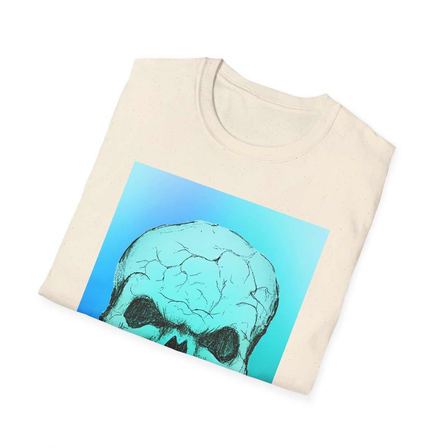 Skull Graphic  Bright Colored Unisex Softstyle T-Shirt, Edgy Tee, Casual Wear, Festival Apparel, Gift for Horror Fans, Halloween Clothing