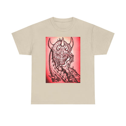 Bold Graphic Tee with Gothic Dragon Design, Unisex Cotton Shirt, Unique Art Tee, Oversized Casual Top, Gift for Art Lovers