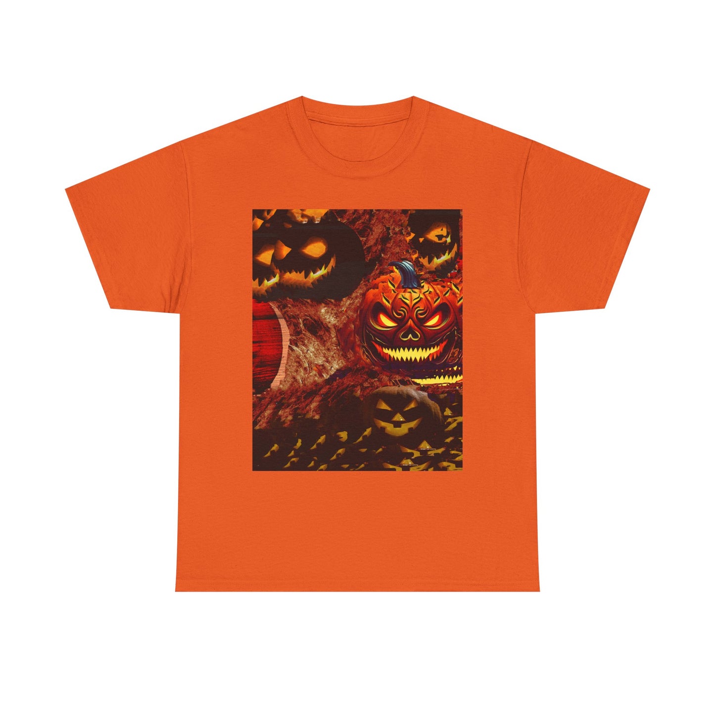 Halloween Distorted Pumpkin Unisex Tee, Spooky Shirt, Fall Apparel, Casual Halloween Outfit, Trick or Treat Tee, Festive Gift