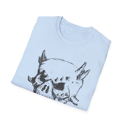 Skull Sketch T-Shirt — Edgy Grunge Graphic Tee