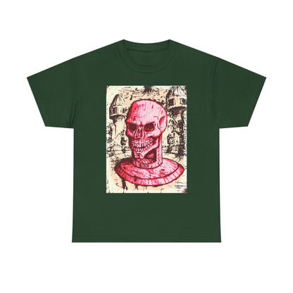 Vibrant Skull Graphic Tee, Unisex Heavy Cotton Shirt, Art Tee, Halloween Apparel, Edgy Casual Wear, Unique Gift