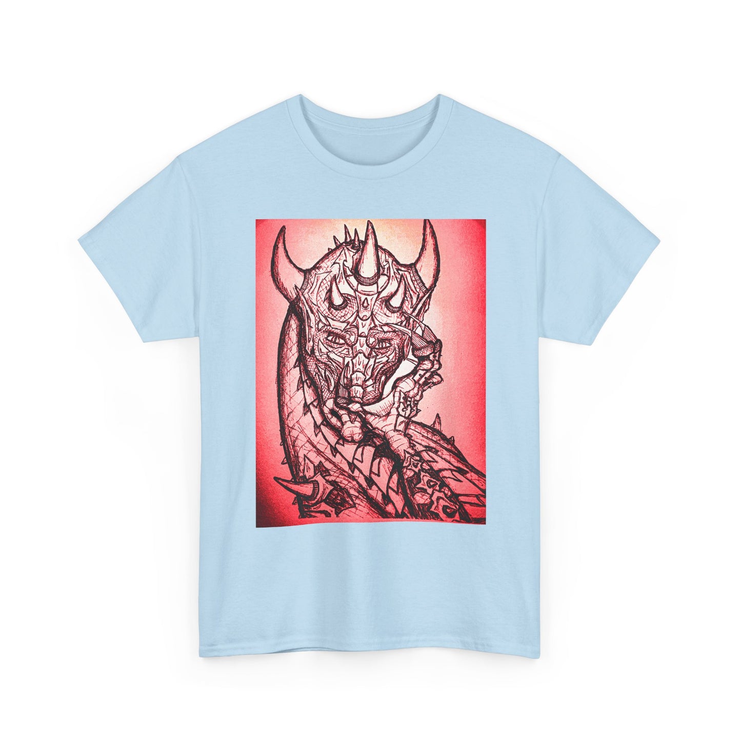 Bold Graphic Tee with Gothic Dragon Design, Unisex Cotton Shirt, Unique Art Tee, Oversized Casual Top, Gift for Art Lovers