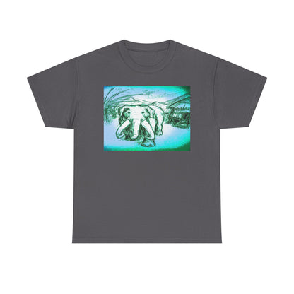 Artistic Elephant Unisex Cotton Tee - Unique Graphic Design