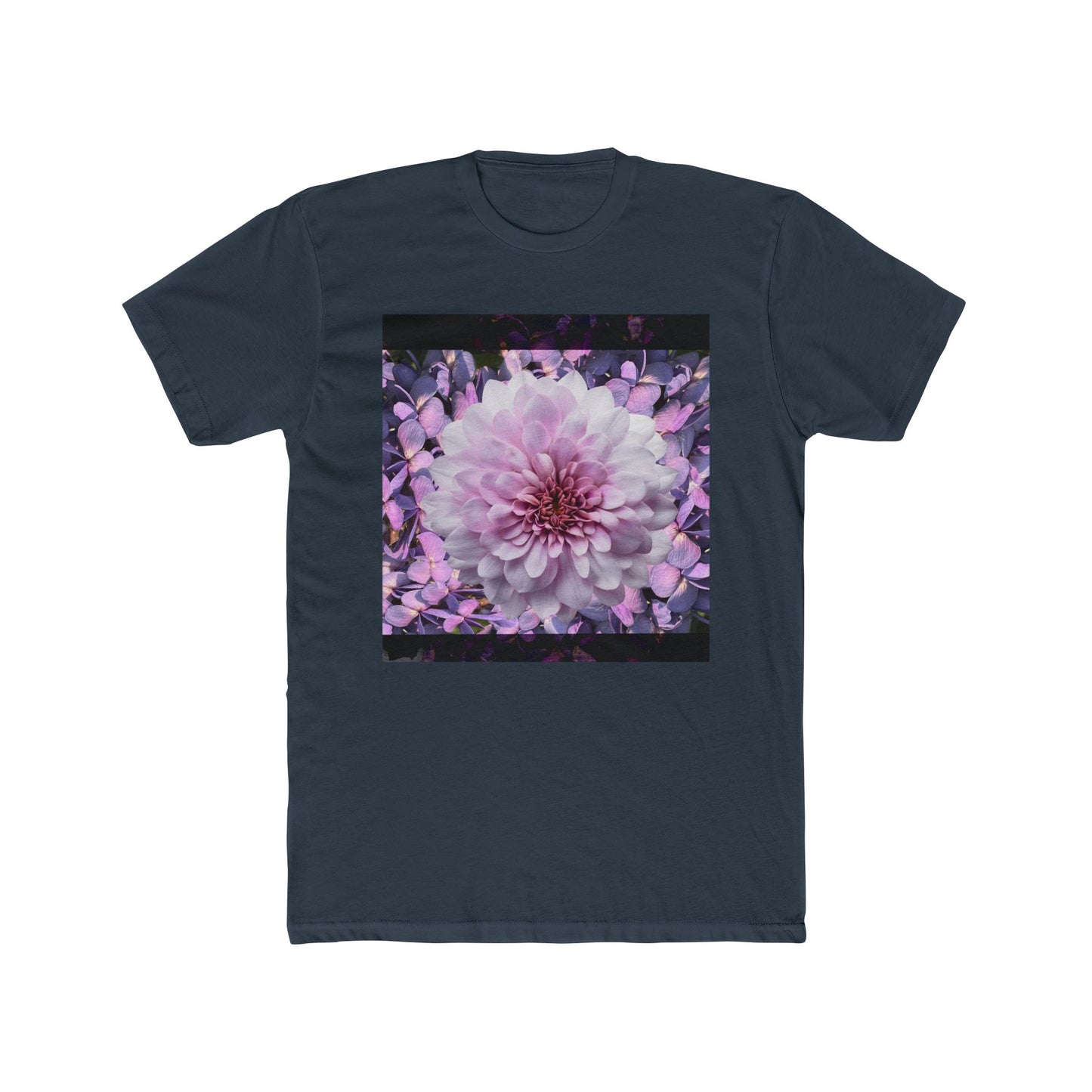 Floral Lilacs Bloom Unisex Cotton Crew Tee, Floral T-Shirt, Summer Outfit, Gift for Nature Lovers, Eco-Friendly Apparel, Botanical Tee
