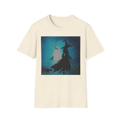 Magical Witch Art T-Shirt, Halloween Tee, Witchy Apparel, Gift for Her, Cute Graphic Shirt, Soft Unisex T-Shirt