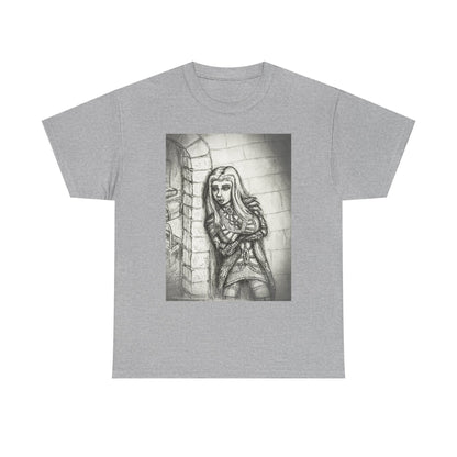 Fantasy Female Elf B & W Unisex Tee