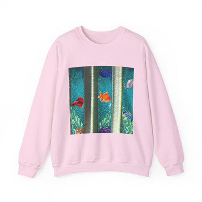 Vibrant Aquatic Sweatshirt - Cozy Outfit, Unique Gift, Everyday Comfort, Relaxing Atmosphere, Ocean Lover's Apparel