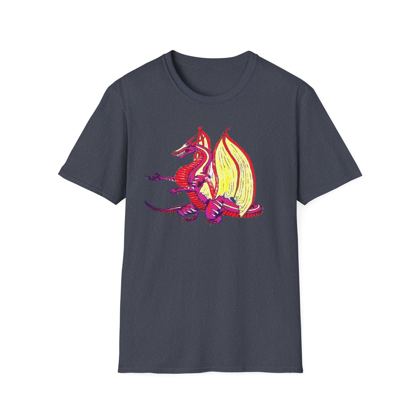 Red Dragon Graphic Unisex T-Shirt, Softstyle Tee, Unique Gift, Casual Wear, Fantasy Lover Apparel, Ideal for Conventions, Birthdays