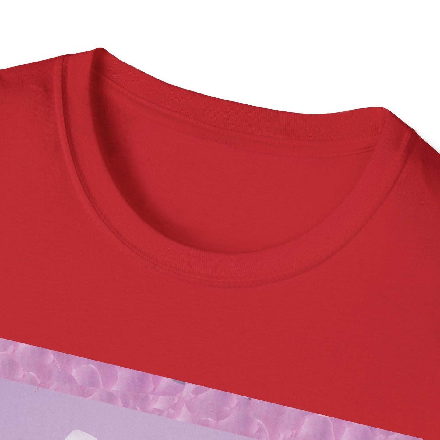 Pink Floral Art Unisex T-Shirt, Softstyle Tee, Summer Fashion, Gift for Her, Floral Shirt, Casual Wear
