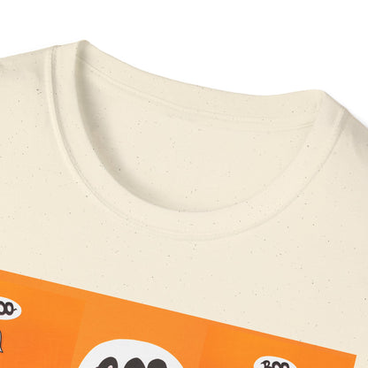 Halloween Ghost 'Boo' Unisex T-Shirt | Spooky Vibes, Costume, Fall Festivities, Trick-or-Treat, Fun Graphic Tee