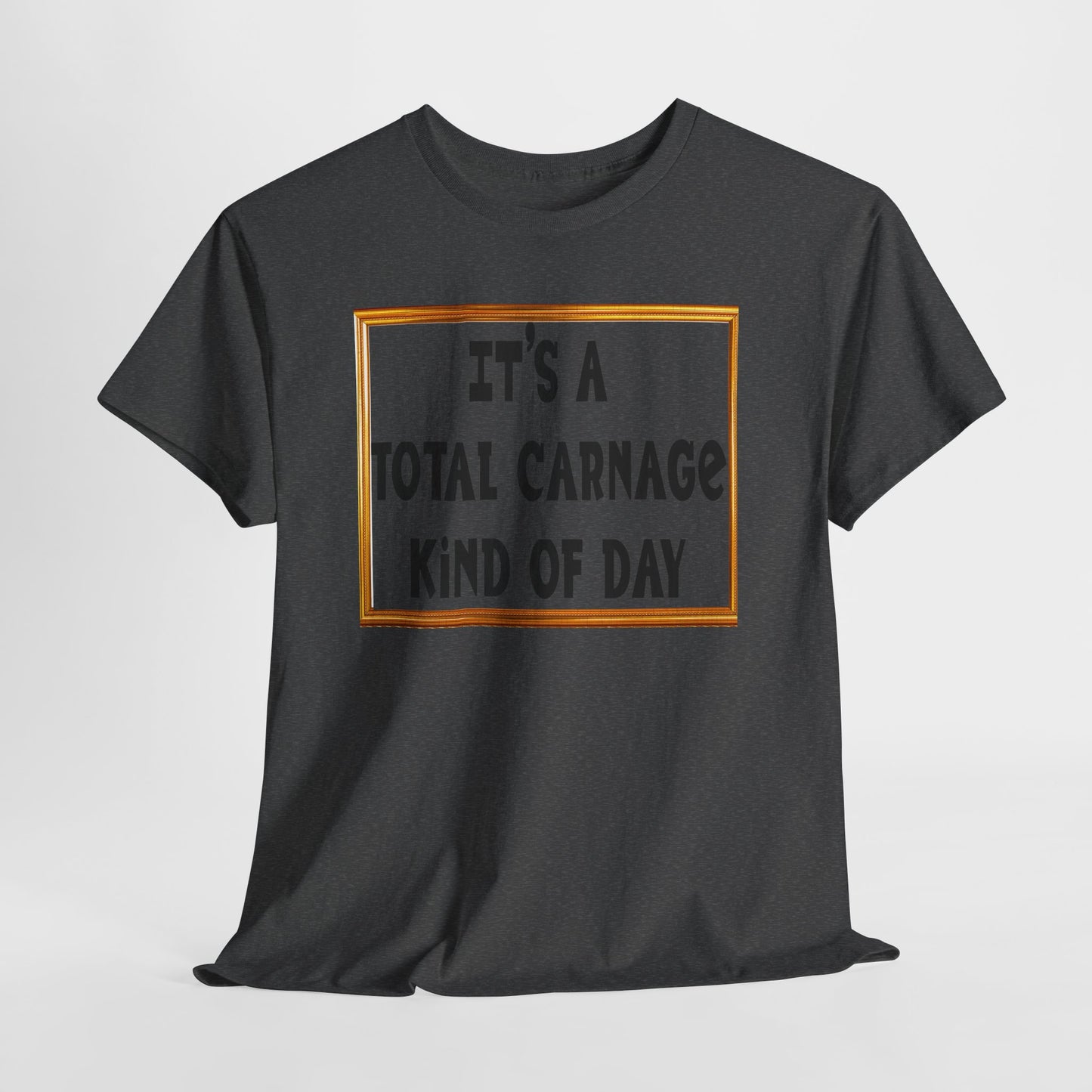 Total Carnage Unisex Heavy Cotton Tee, Casual t-shirt, Graphic Tee, Humor Shirt, Gift for Friends, Fun Apparel