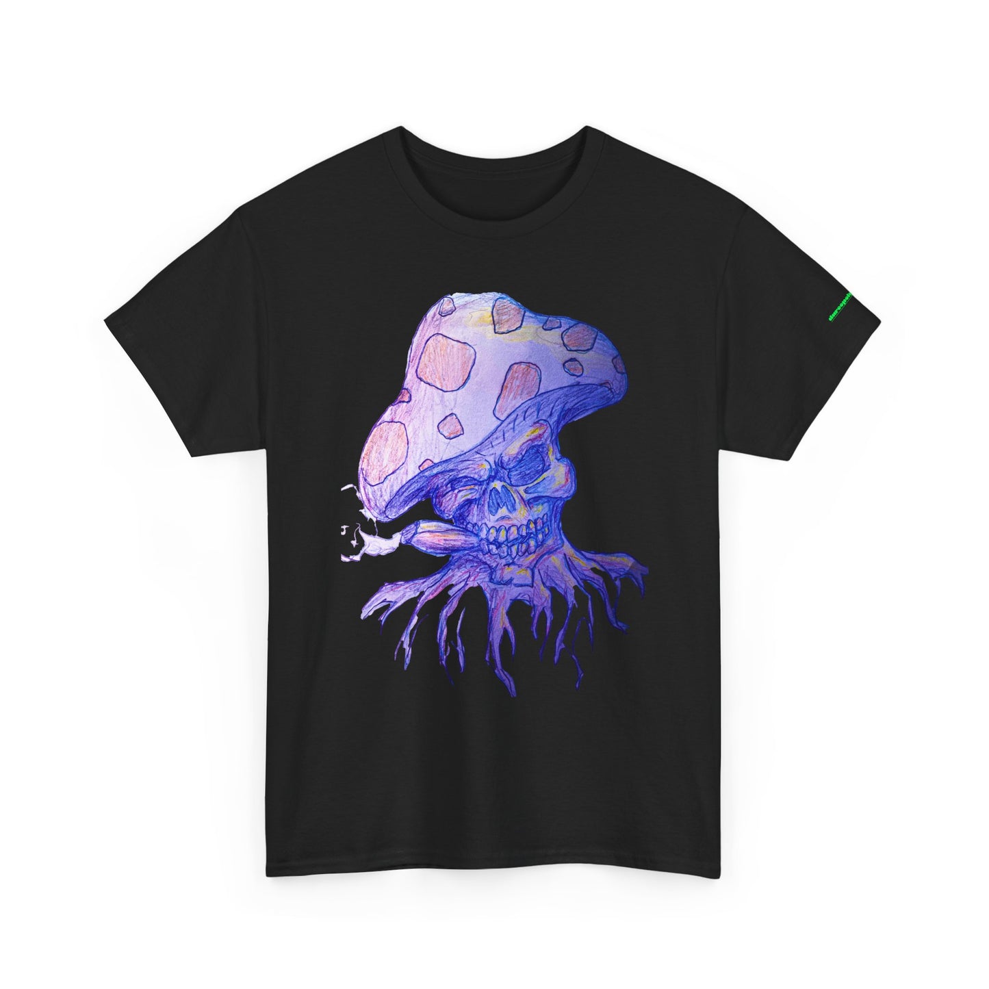 Skull Mushroom Graphic Tee for Nature Lovers