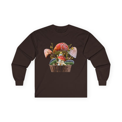 Whimsical Mushroom Long Sleeve Tee | Nature Lover Gift, Fall Fashion, Unisex Tee, Eco-Conscious Style, Cozy Everyday Wear