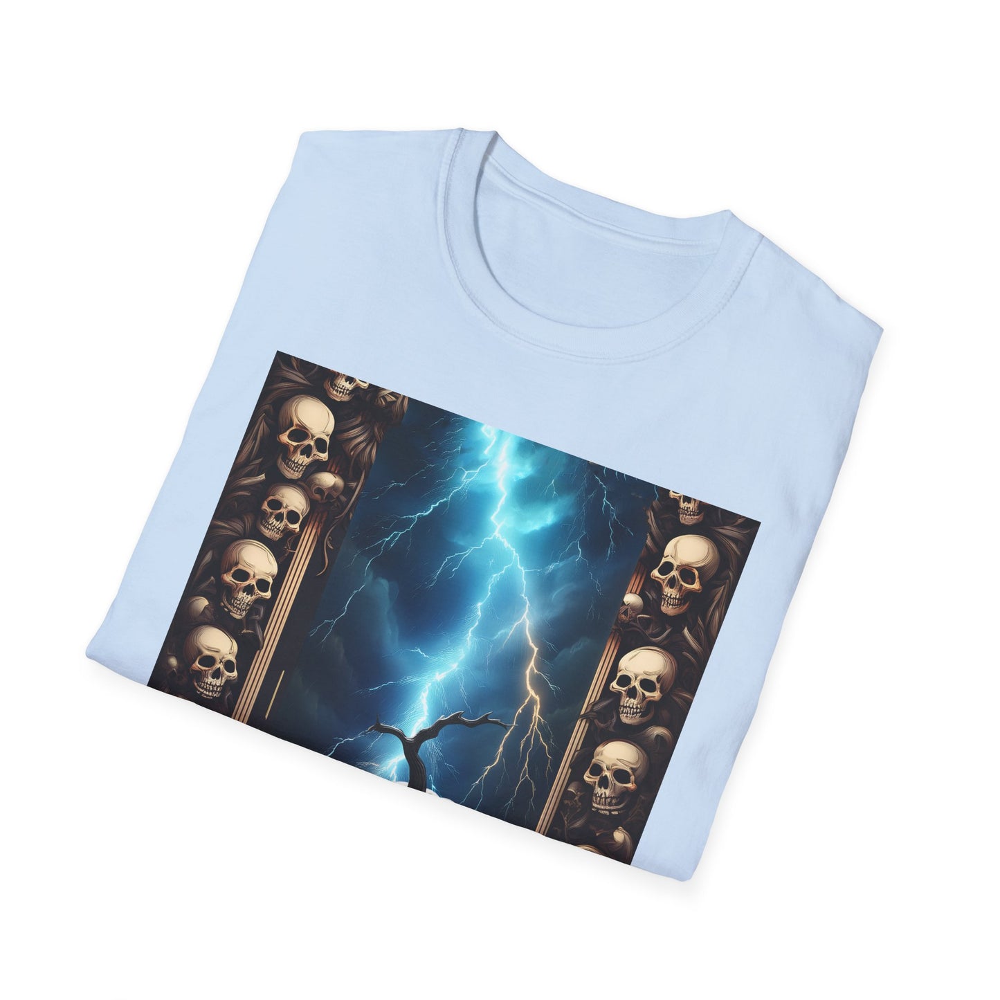 Spooky Skull Pumpkin Crawls from Frame T-Shirt, Halloween Shirt, Unisex Graphic Tee, Casual Halloween Wear, Fall Fashion