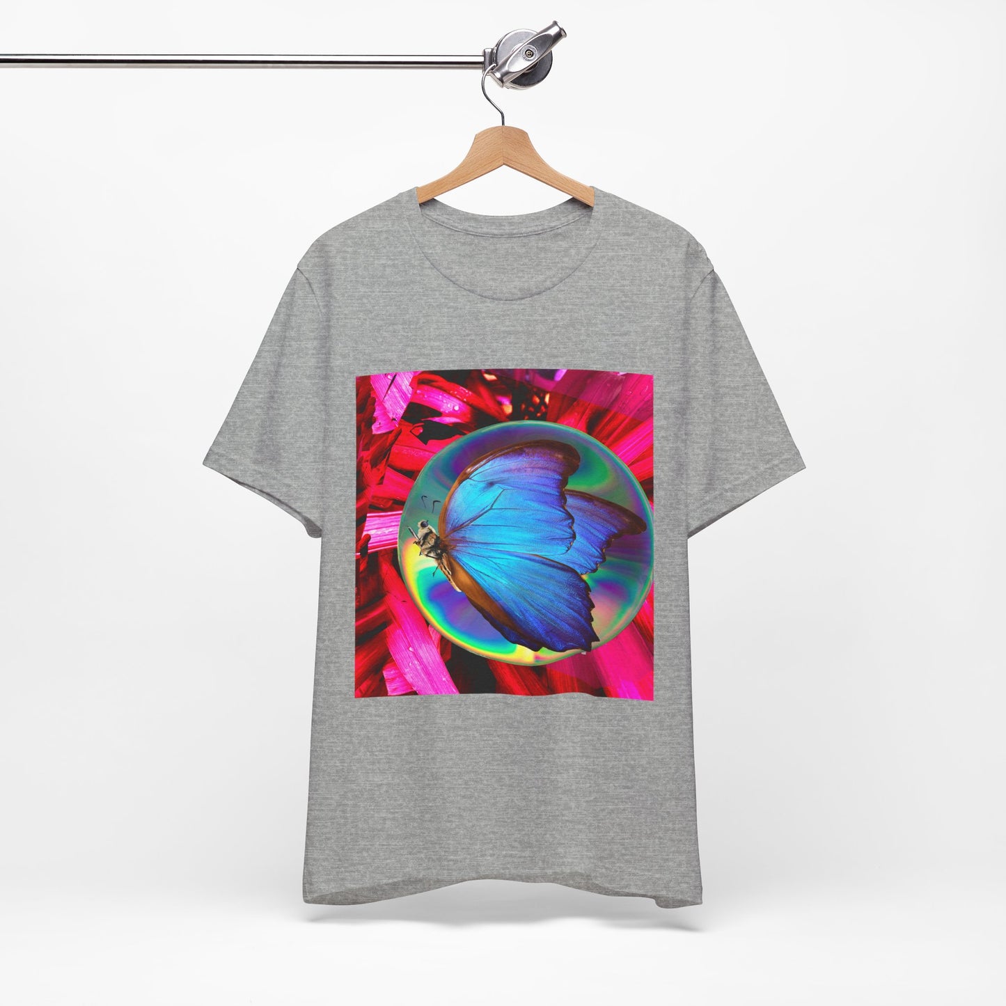 Colorful Butterfly Graphic Tee, Butterfly Shirt, Unisex T-Shirt, Nature Lover Gift, Casual Summer Wear, Vibrant Art Tee