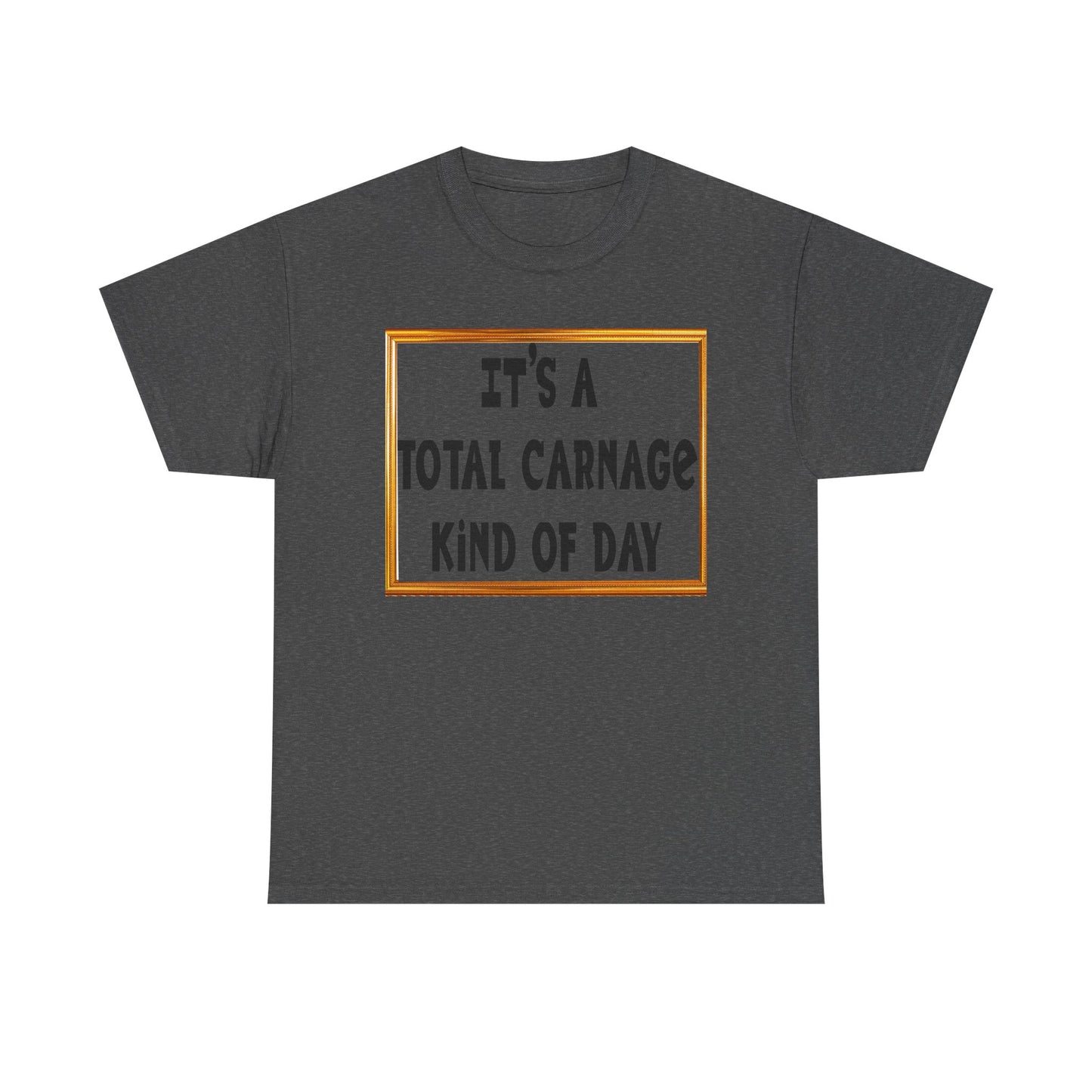 Total Carnage Unisex Heavy Cotton Tee, Casual t-shirt, Graphic Tee, Humor Shirt, Gift for Friends, Fun Apparel