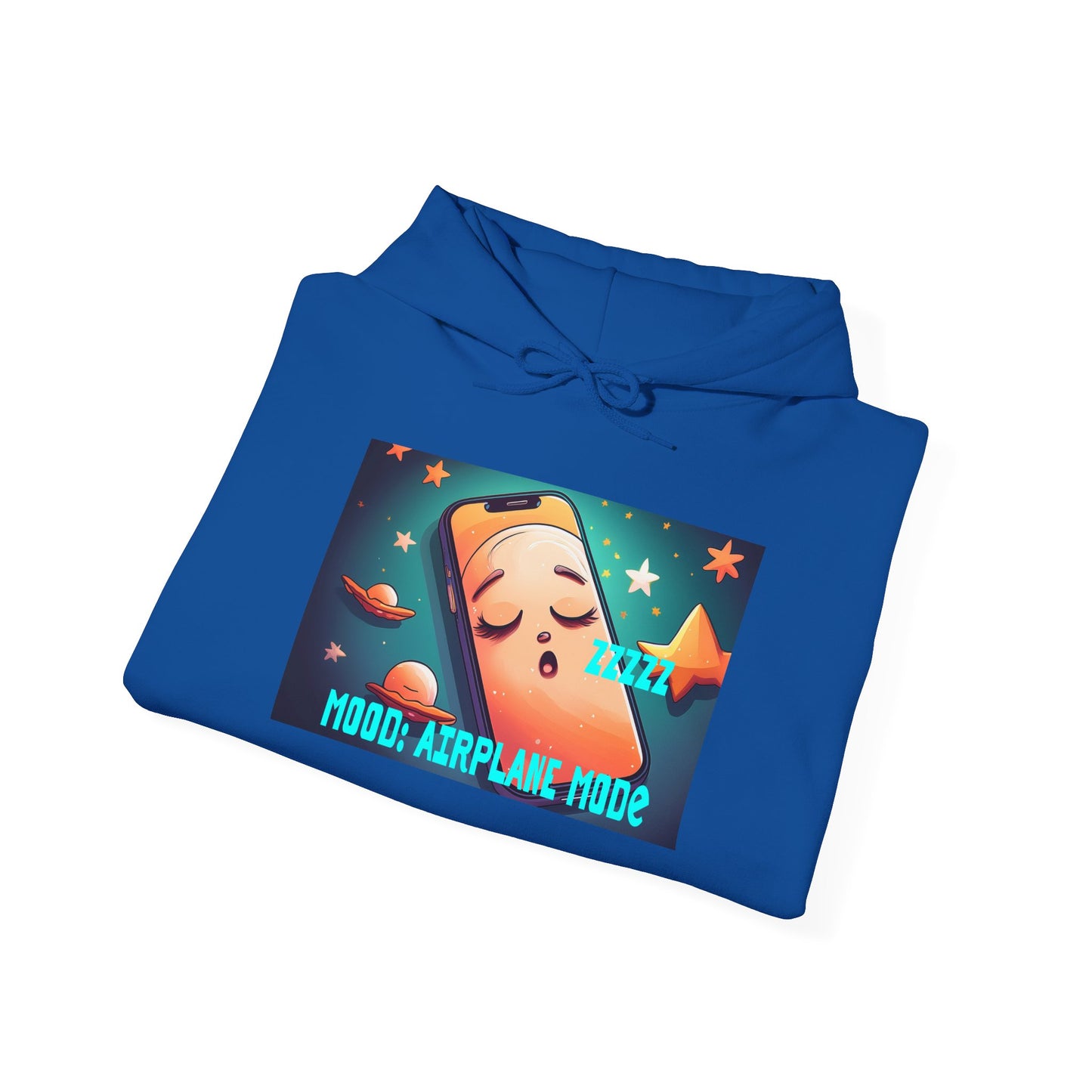 Hooded Sweatshirt - Airplane Mode Mood Sleeping Phone