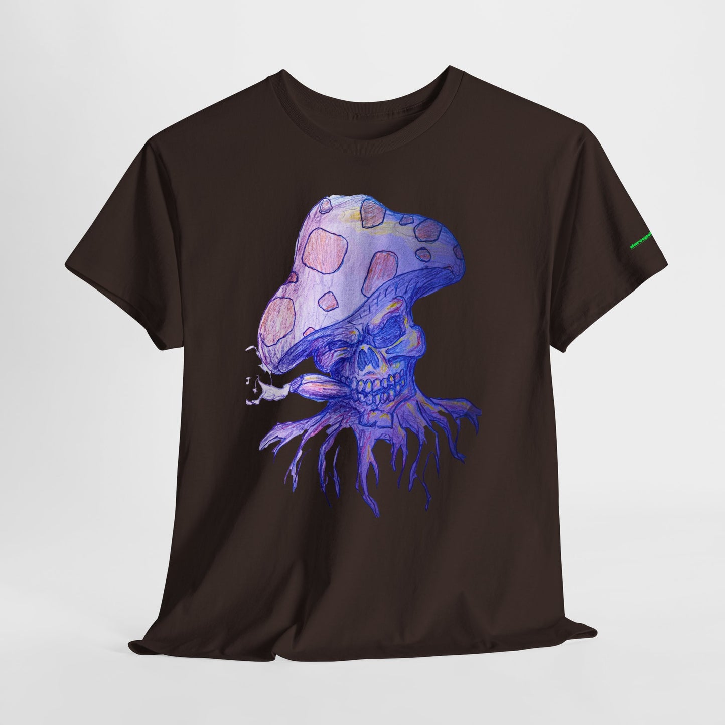 Skull Mushroom Graphic Tee for Nature Lovers