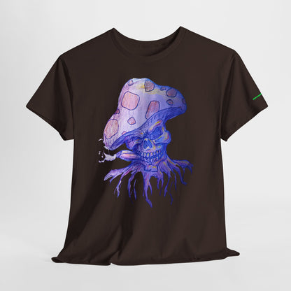 Skull Mushroom Graphic Tee for Nature Lovers