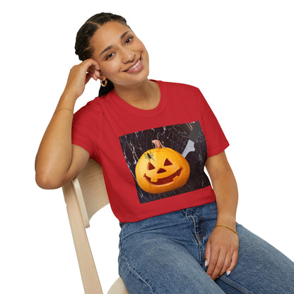 Halloween Pumpkin Horror T-Shirt, Unisex Tee, Spooky Shirt, Fall Fashion, Halloween Costume, October Celebration Gear
