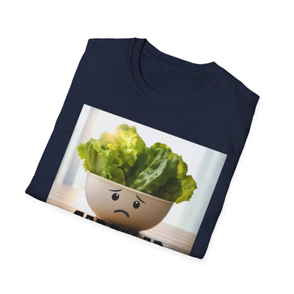 Cute T-Shirt with Sad Salad Face Design