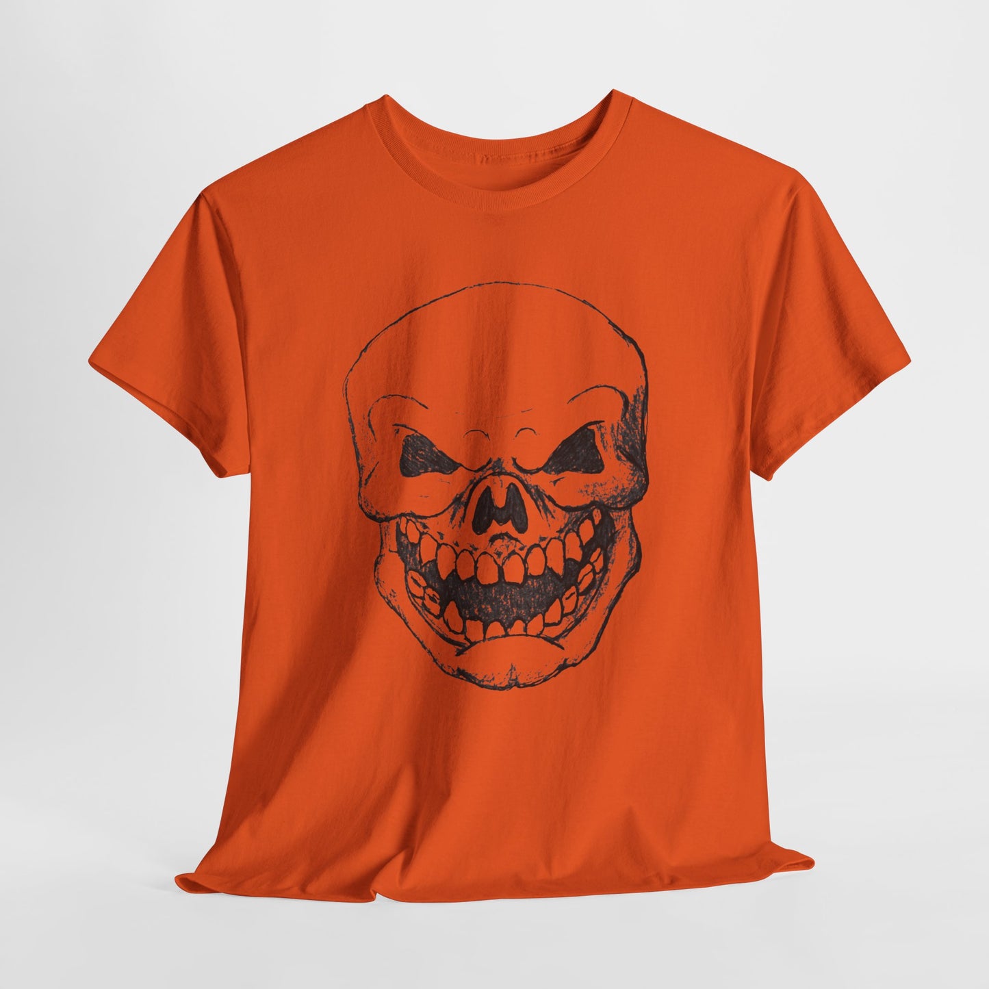 Sketched Skull Tee — Grinning Skull Graphic T-Shirt