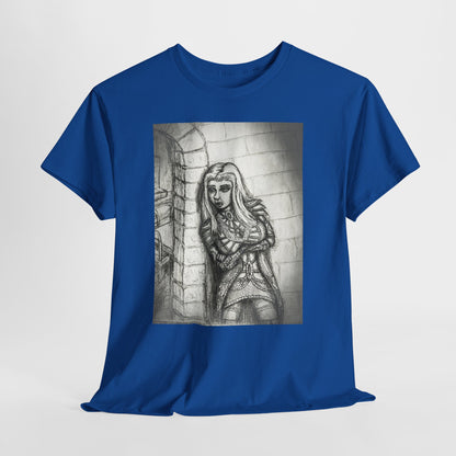 Fantasy Female Elf B & W Unisex Tee
