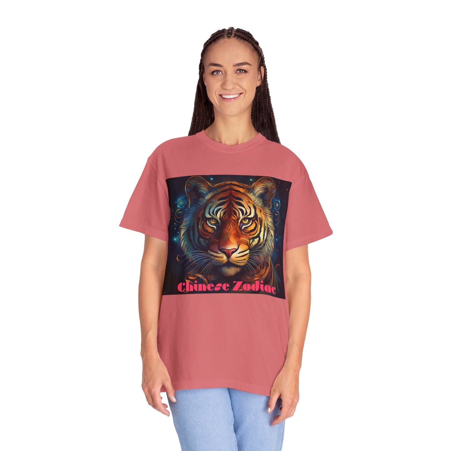 Chic Chinese Zodiac Tiger T-Shirt, Unisex Graphic Tee, Astrology Apparel, Zodiac Fashion, Year of the Tiger Shirt
