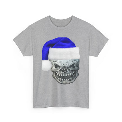 Skull in Blue Santa Hat T-Shirt
