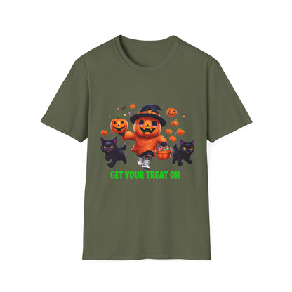 Halloween Themed T-Shirt, Perfect for Trick-or-Treating, Fall Celebrations, Graphic Tee for Cat Lovers, Unisex Costume Top, Fun Spooky [...]